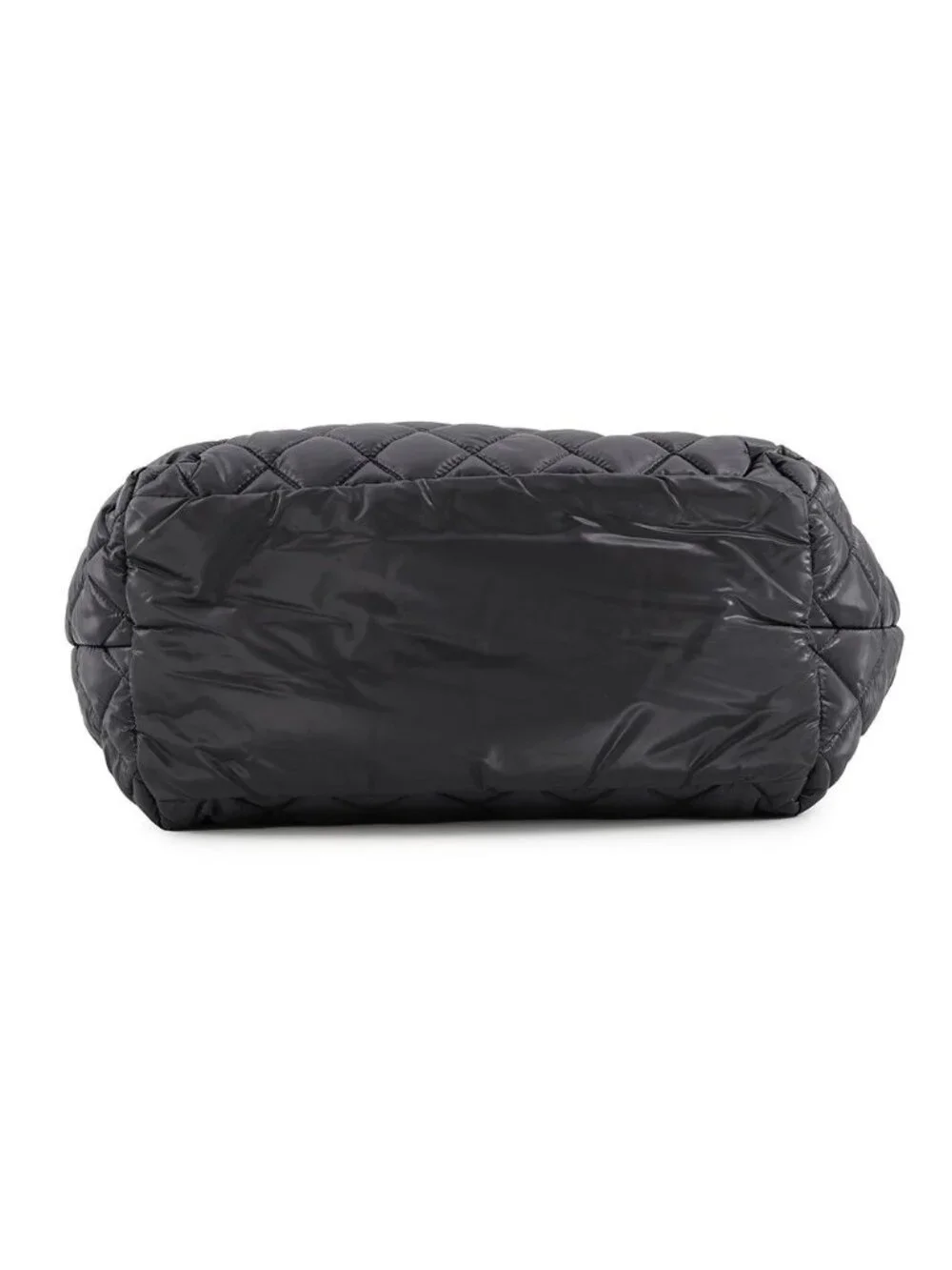Chanel Tote Bag Quilted CC Logo Coco Cocoon Small Nylon Black